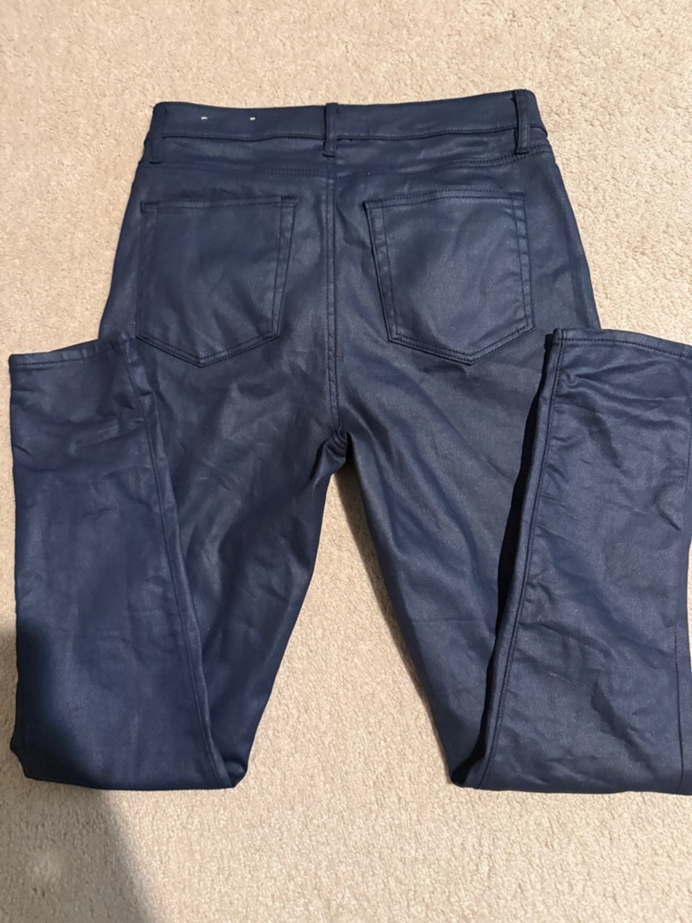 LOFT Navy Coated Skinny Jeans - Picture 6 of 9